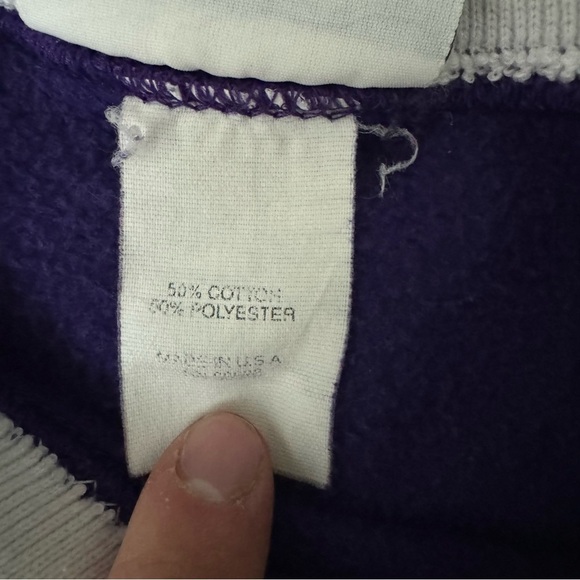 Vintage Morning Sun Women’s Hot Air Balloon Purple Crewneck Sweater Size Large - Picture 5 of 8